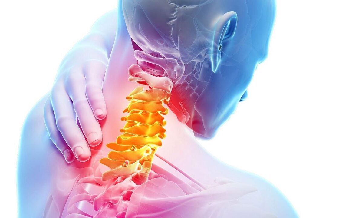 dhimbje me osteokondrozën e qafës së mitrës